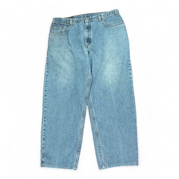 Vintage Levis 560 Jeans Mens 37x27 Blue Loose Fit Tapered Light Wash USA 90s - Picture 1 of 10